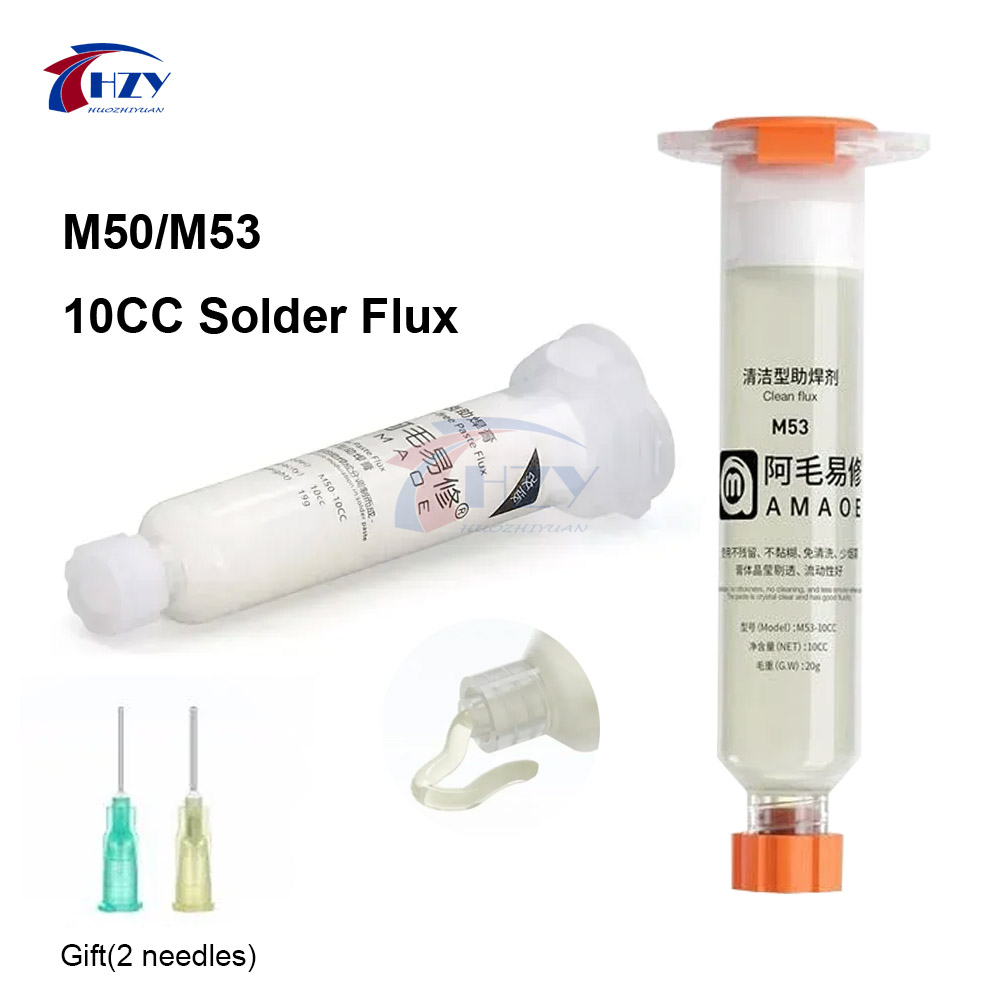 Soldering Flux Liquid - Amaoe M53 M50 10CC Lötflussmittel-Spritze, Lötpaste