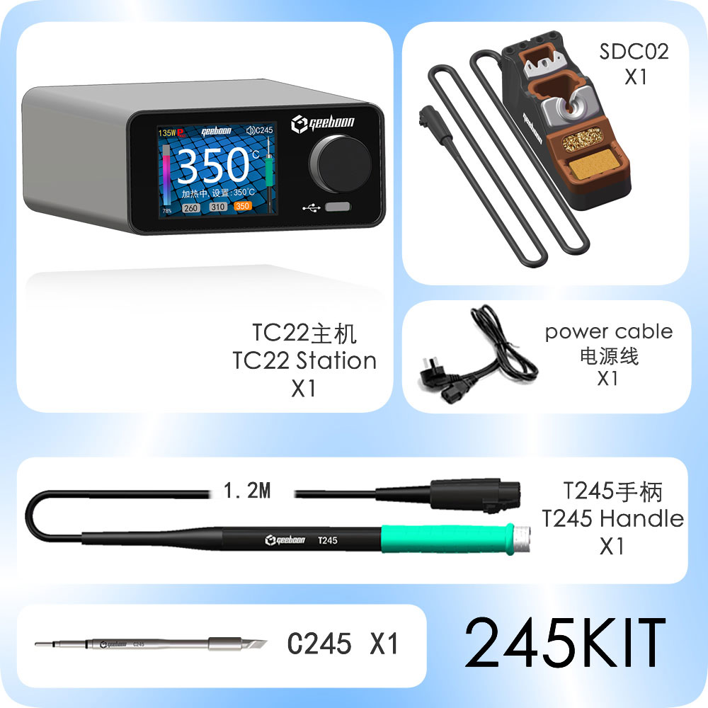 Electronics Repair Kit With Soldering Iron - GEEBOON TC22 240 W Lötstations-Set mit
